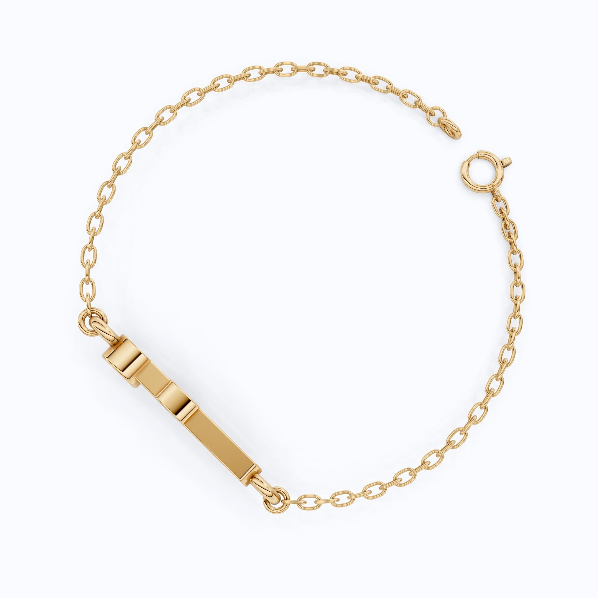 Sparkling Bezel and Cross Chain Bracelet in 14K Solid Gold, 0.13 TCW Round Cut Lab Created Diamonds, Birthday Gift For Her, Faith Jewelry - Shoora Designs