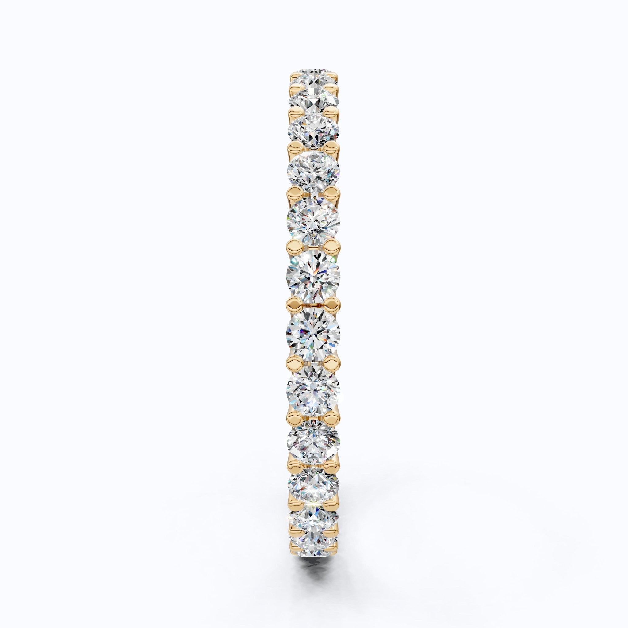 Sparkling Full Eternity Wedding Band in 14K Solid Gold, 1.20 TCW Round Cut Lab Created Diamonds, Bridal Jewelry, Anniversary Gift for Her - Shoora Designs