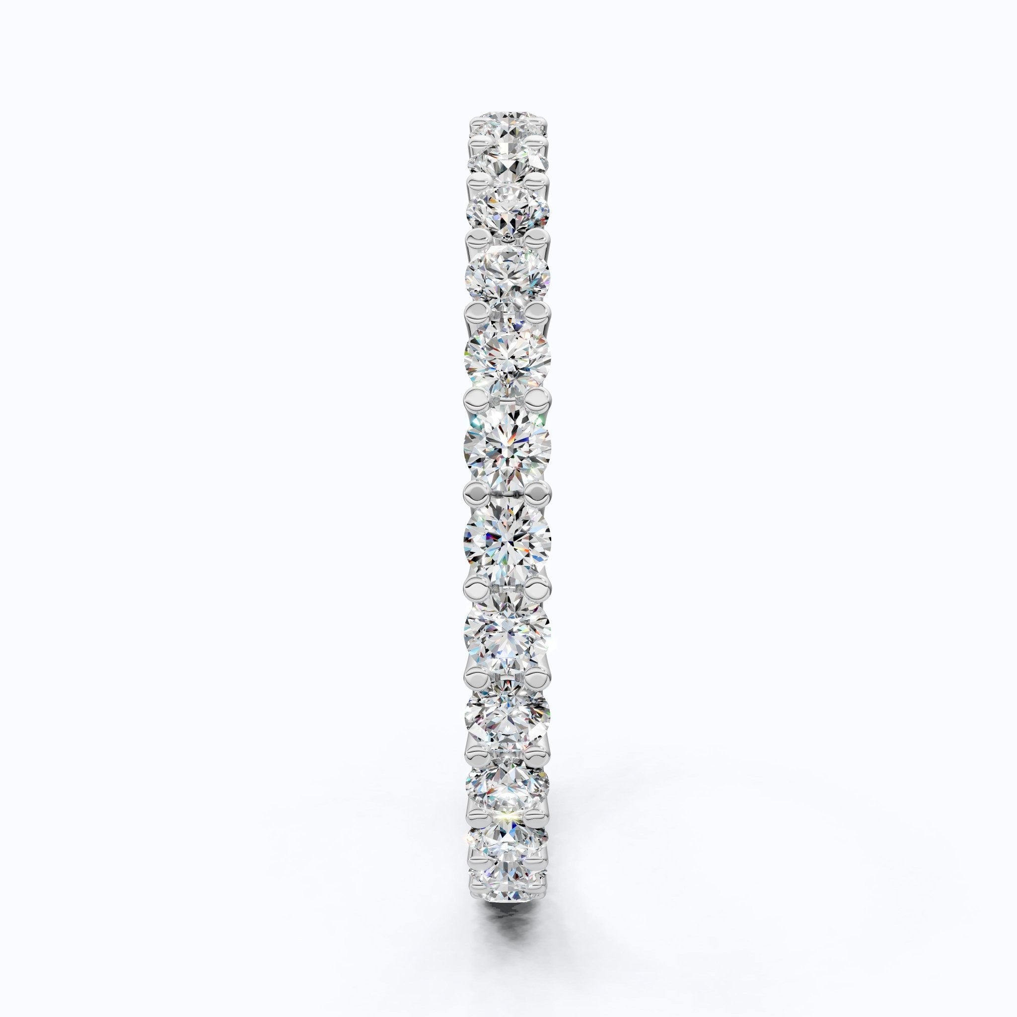 Sparkling Full Eternity Wedding Band in 14K Solid Gold, 1.20 TCW Round Cut Lab Created Diamonds, Bridal Jewelry, Anniversary Gift for Her - Shoora Designs