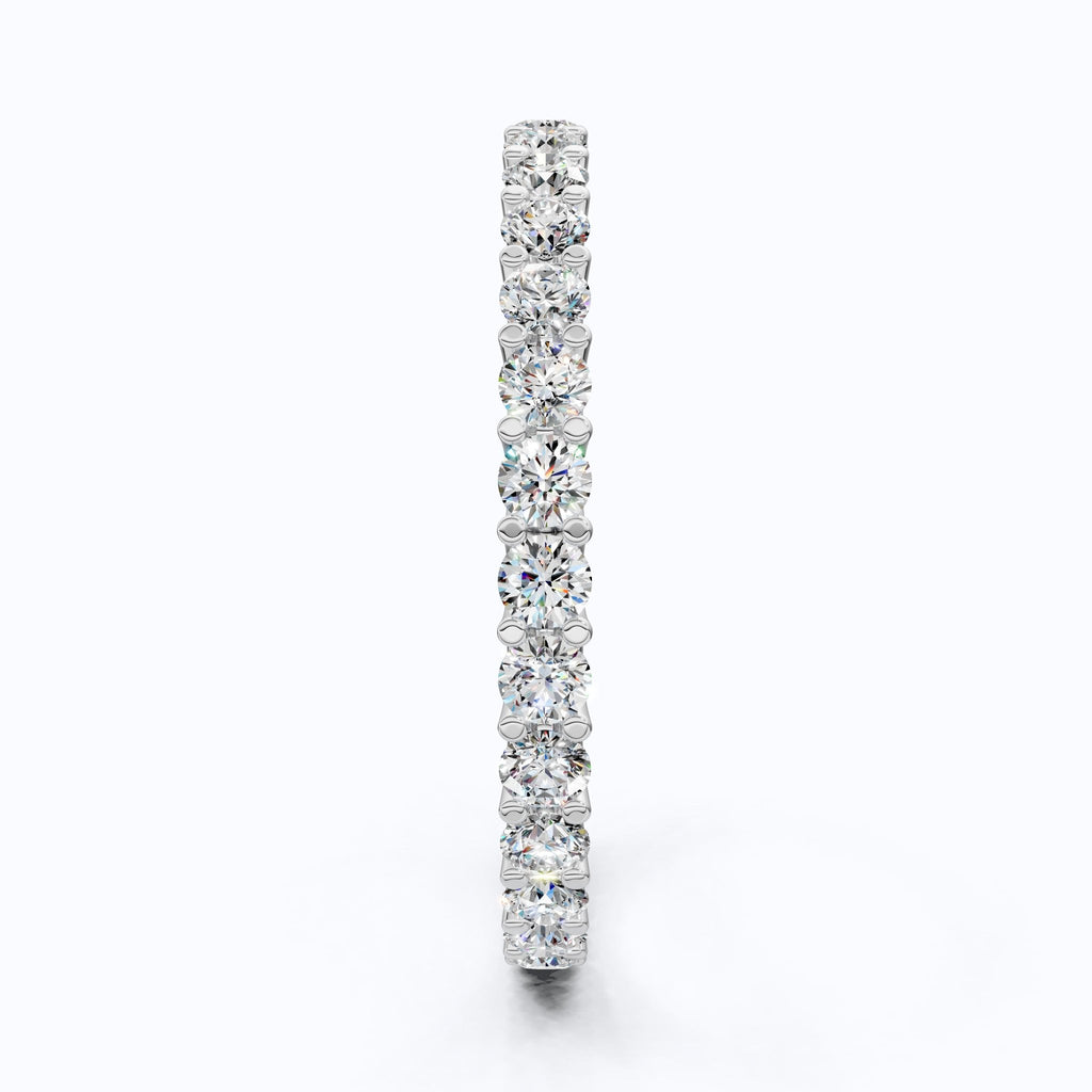 Sparkling Full Eternity Wedding Band in 14K Solid Gold, 1.20 TCW Round Cut Lab Created Diamonds, Bridal Jewelry, Anniversary Gift for Her - Shoora Designs