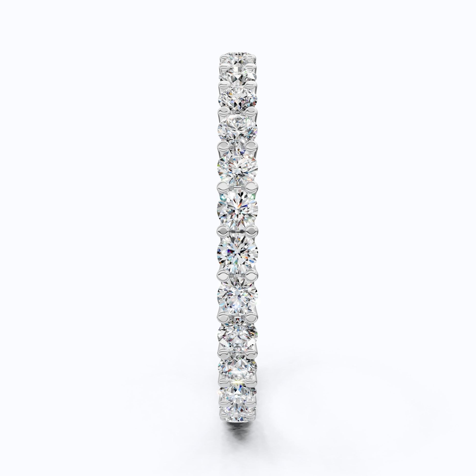 Sparkling Full Eternity Wedding Band in 14K Solid Gold, 1.20 TCW Round Cut Lab Created Diamonds, Bridal Jewelry, Anniversary Gift for Her - Shoora Designs