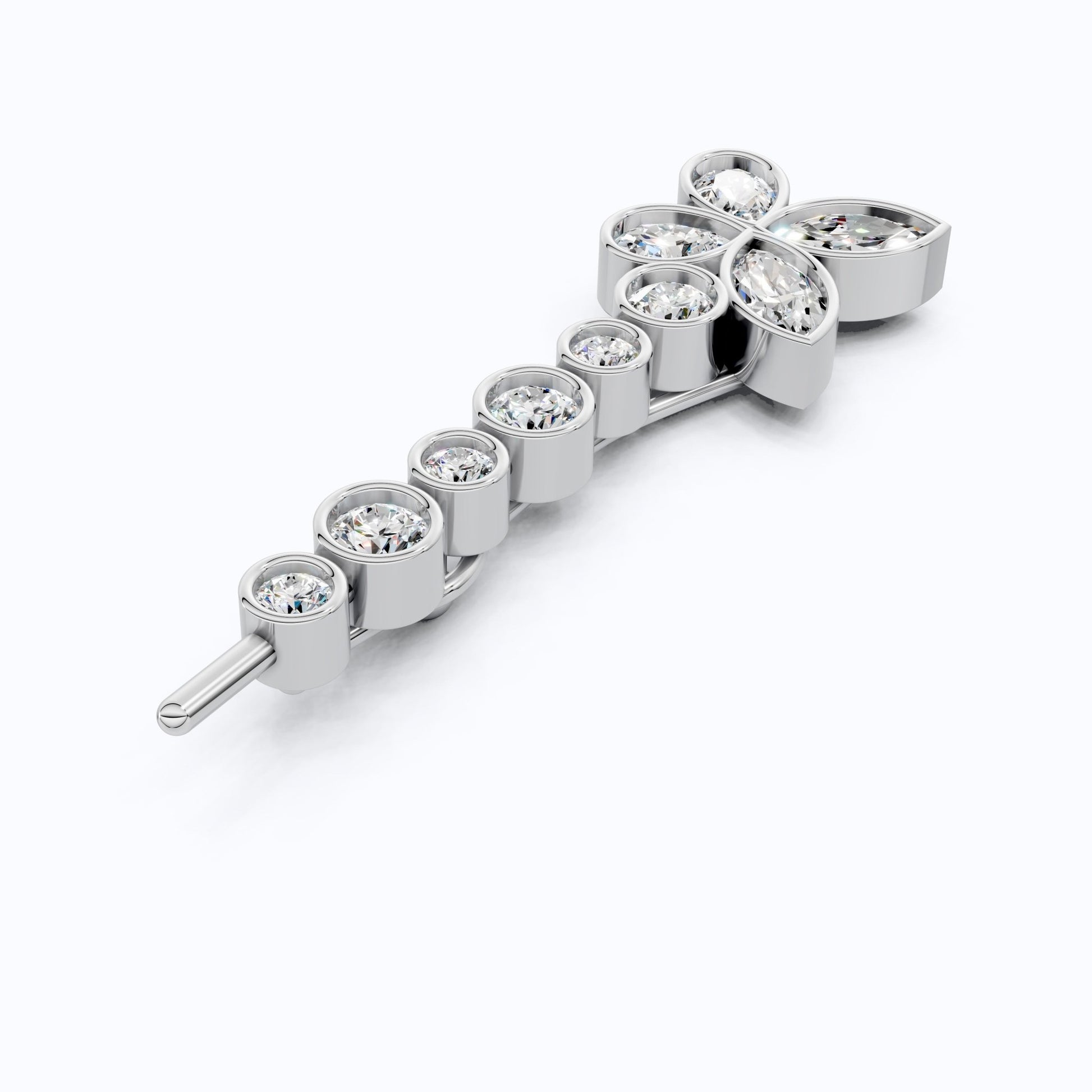 Stylish Butterfly Lab Diamond Hair Pin in 14K Gold, Wedding Jewelry Gift for Bridal, Handmade Luxury Hair Accessories, Floral Jewelry - Shoora Designs