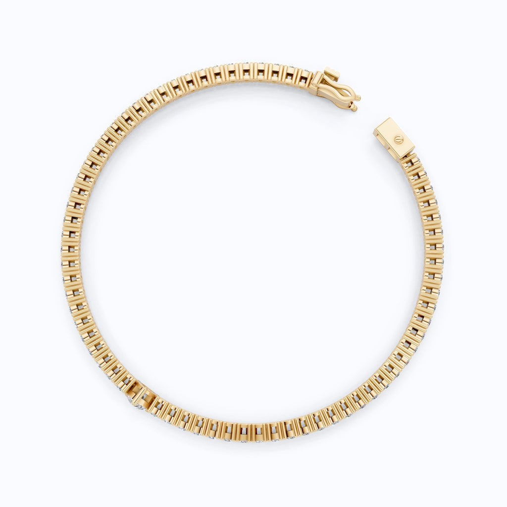 Teardrop Center Tennis Bracelet in 14k Solid Gold, 0.50 CT Pear Cut Lab Grown Diamond Bracelet, Bridal Jewelry Gift - Shoora Designs