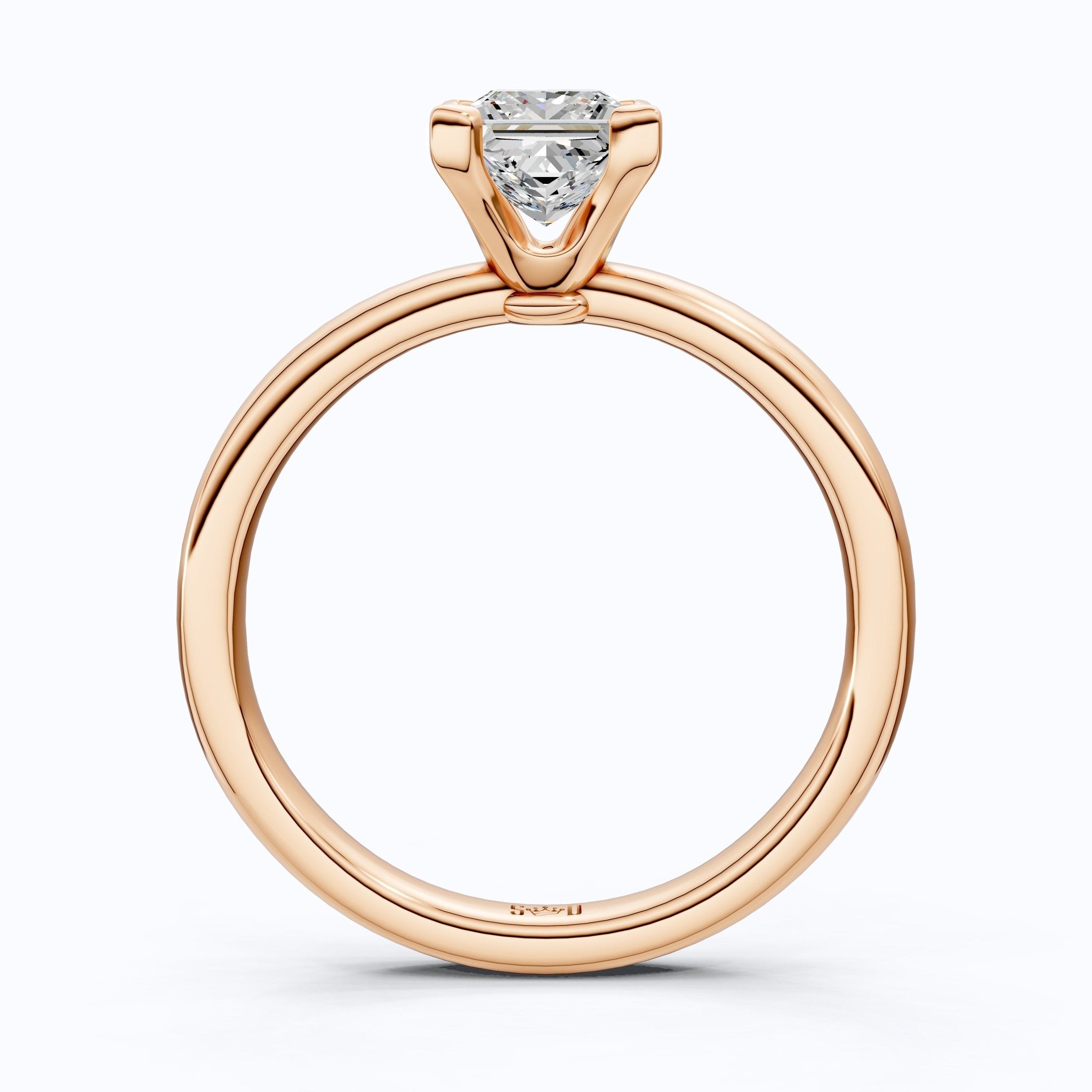 Timeless Princess Four - Prong Solitaire Engagement Ring in 14K Solid Gold, 0.70 CT Princess Cut Lab Grown Diamond, Anniversary Gift for Her, Bridal Jewelry - Shoora Designs