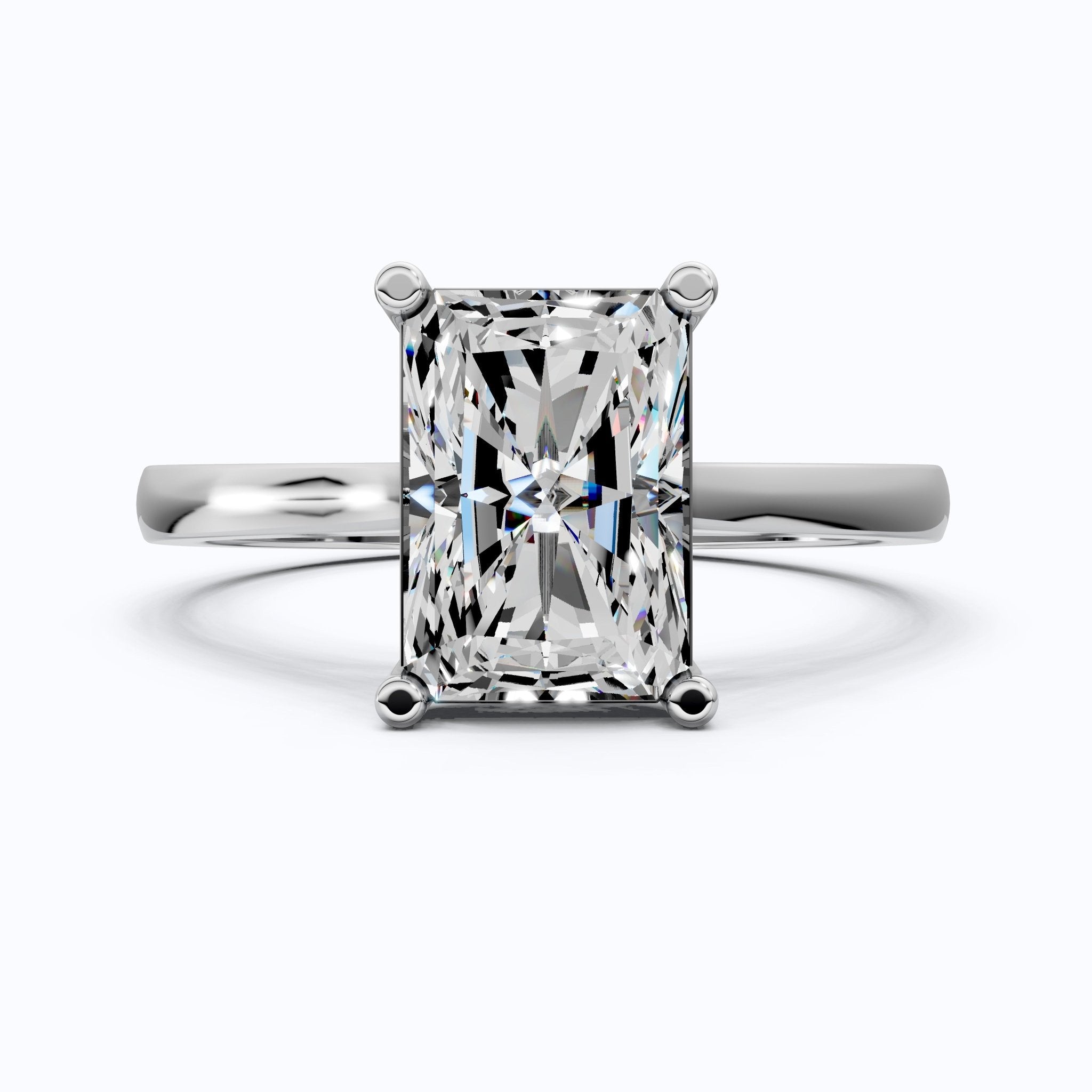 Timeless Radiant Solitaire Engagement Ring in 14K Solid Gold, 2.00 CT Radiant Cut Lab Grown Diamond, Handmade Fine Jewelry, Anniversary Gift for Women - Shoora Designs