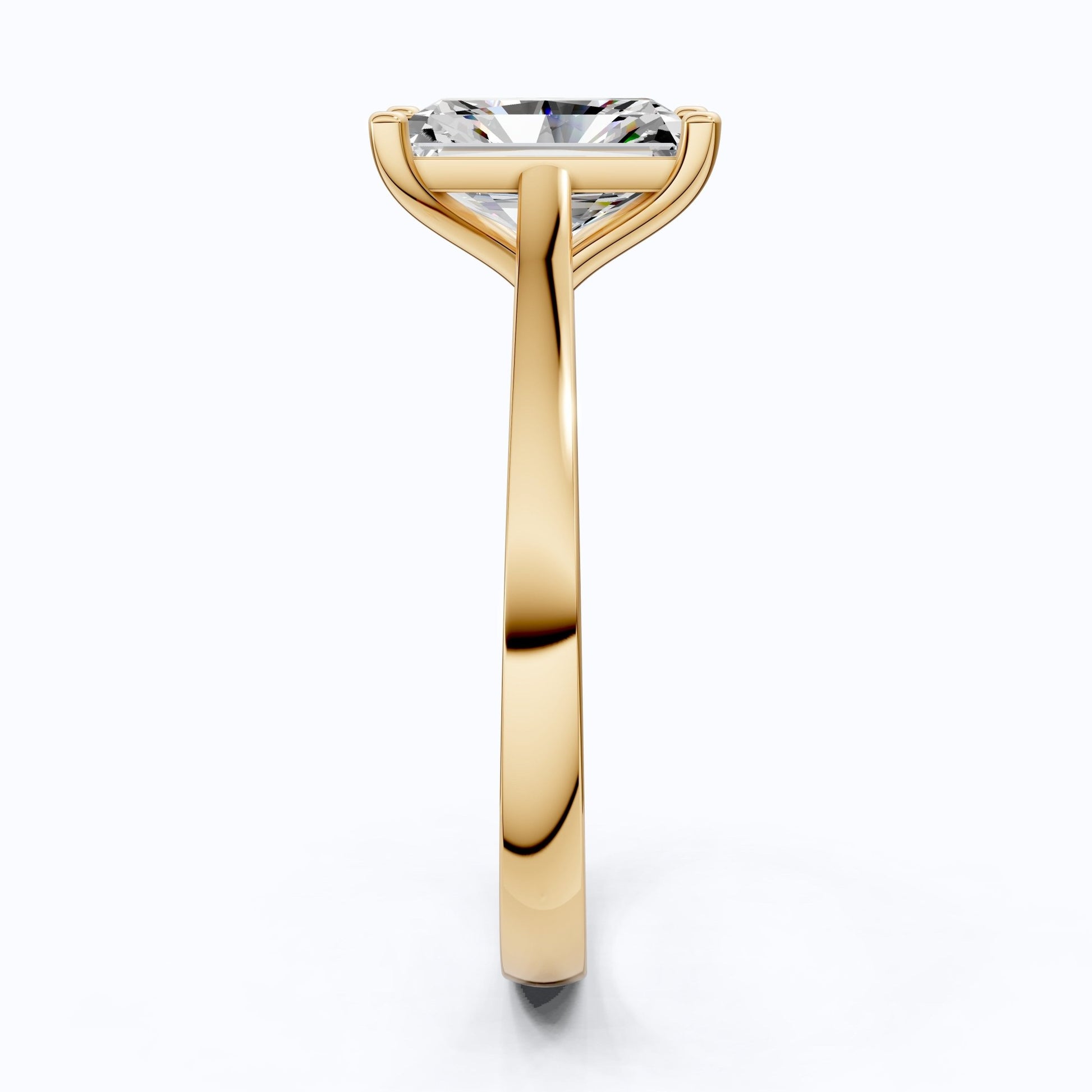 Timeless Radiant Solitaire Engagement Ring in 14K Solid Gold, 2.00 CT Radiant Cut Lab Grown Diamond, Handmade Fine Jewelry, Anniversary Gift for Women - Shoora Designs