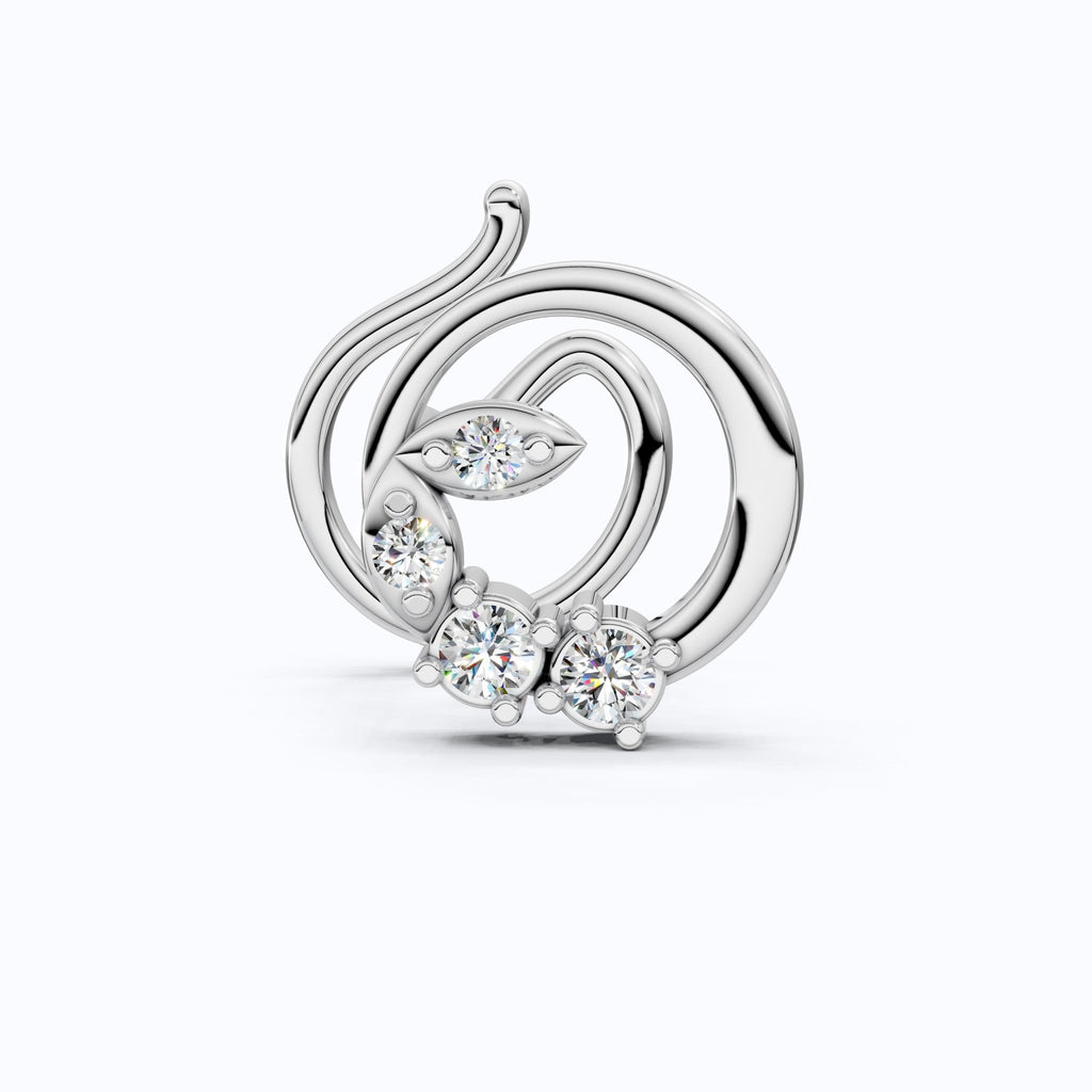 Trendy Spiral Floral Nose Pin in 14K Solid Gold, Handmade Gift for Her, Bridal Accessories, Trending Wedding Gift for Her - Shoora Designs