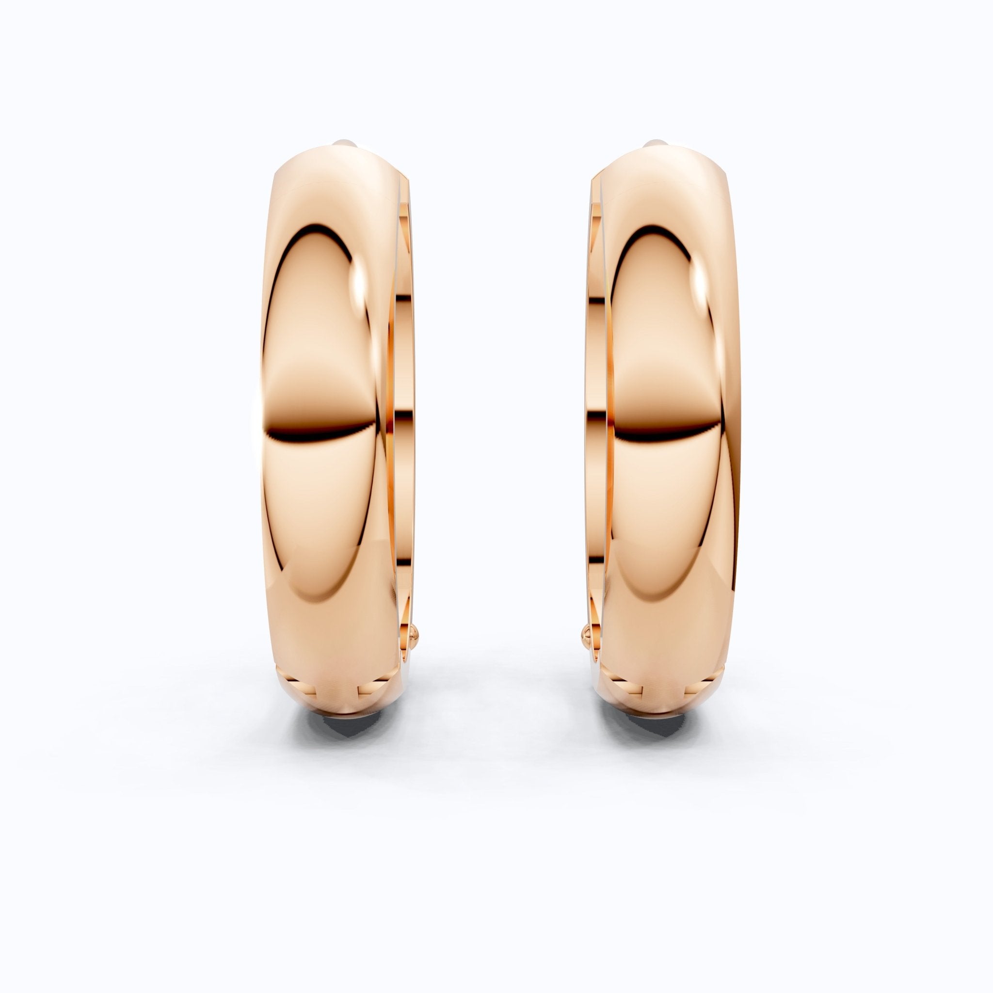 Triple Row Pavé Huggie Hoop Wedding Earrings in Lab Diamond – 14k Solid Gold, Bridal Jewelry, Luxury Gift for Women - Shoora Designs