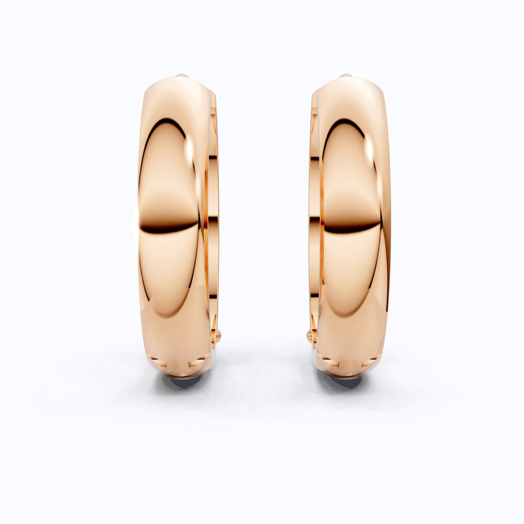 Triple Row Pavé Huggie Hoop Wedding Earrings in Lab Diamond – 14k Solid Gold, Bridal Jewelry, Luxury Gift for Women - Shoora Designs