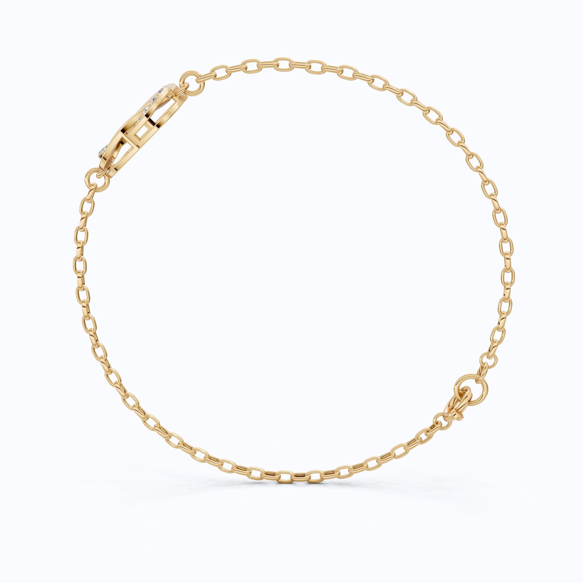 Twisted Infinity Knot Bracelet in 14k Solid Gold, 0.31 TCW Round Cut Lab Diamonds, Anniversary Jewelry - Shoora Designs