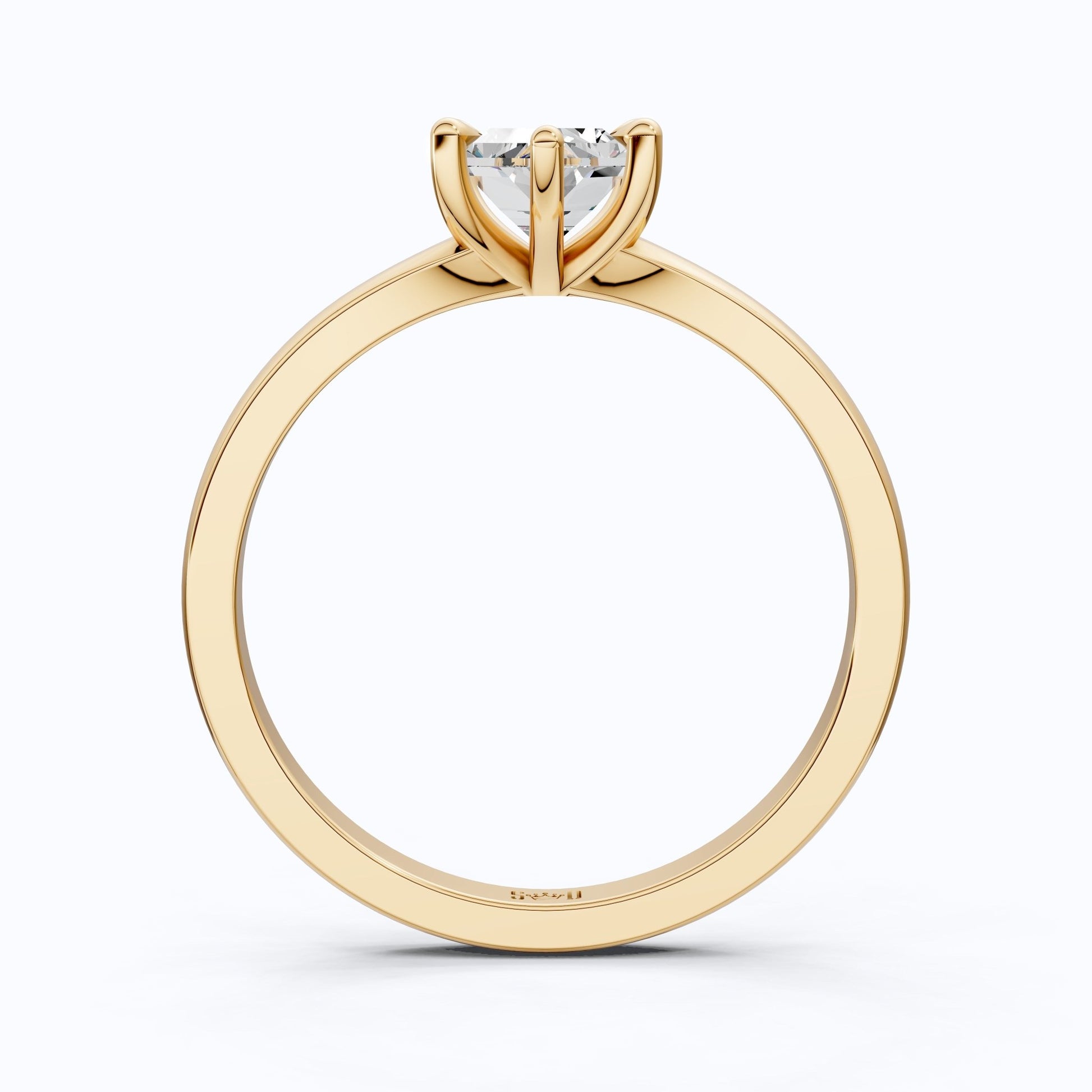 Unique Six Prong Solitaire Engagement Ring in 14k Solid Gold, 1.00 CT Dutch Marquise Cut Lab Created Diamond, Promise Ring, Gift for Women - Shoora Designs